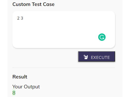 Calculate power using recursion