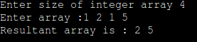  program to remove duplicate from integer array