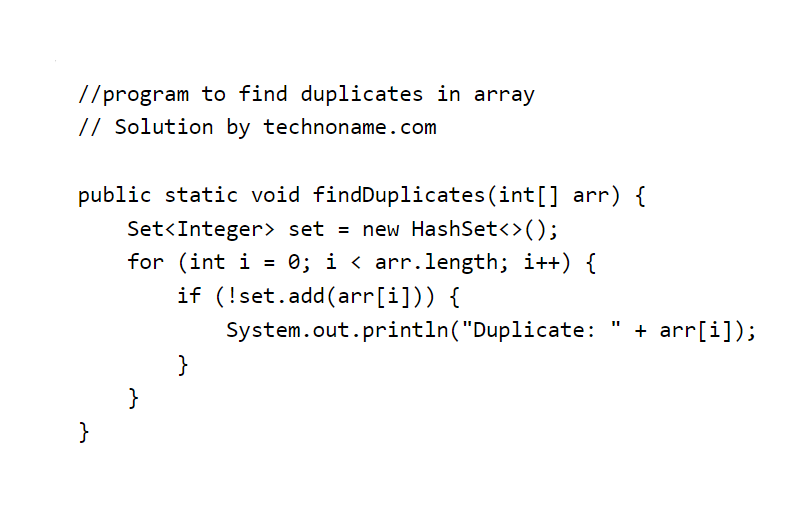 Find Duplicates In Arrays A Comprehensive Guide Technoname